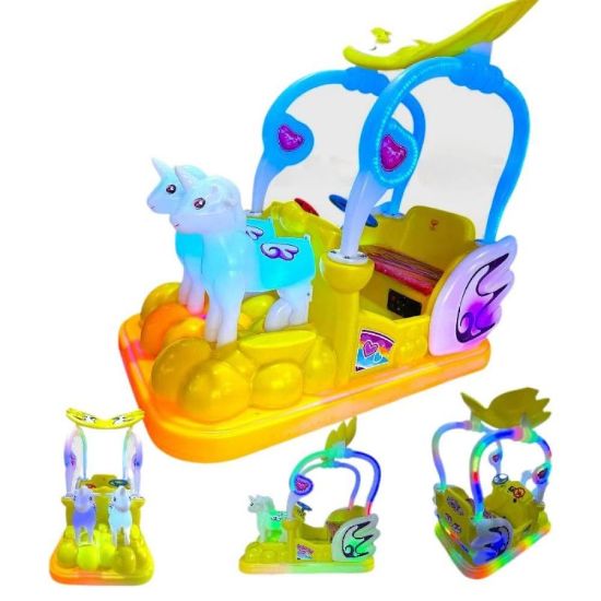 صورة عربة كهربائية للأطفال بتصميم وحيد القرن